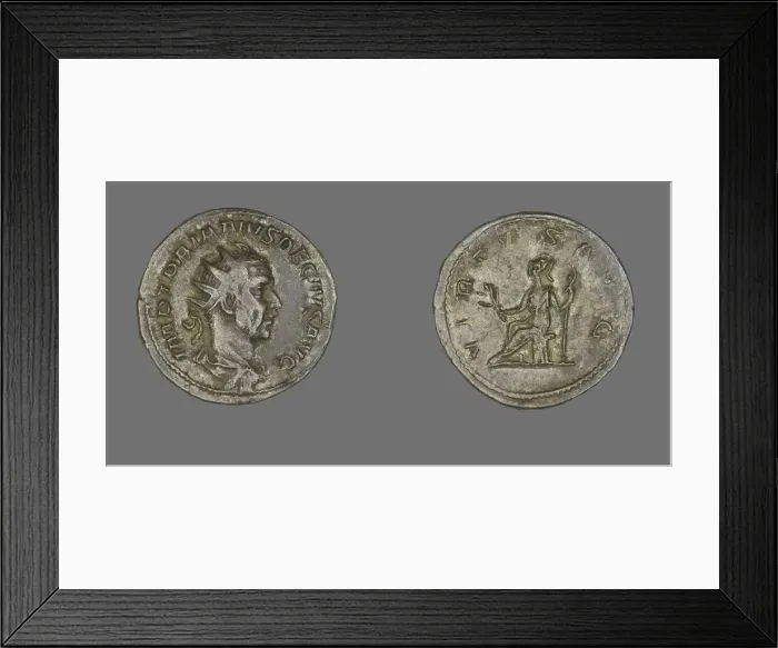 Framed Print : Antoninianus (Coin) Portraying Emperor Decius, about 249. Creator: Unknown Framed Print : Antoninianus (Coin) Portraying Emperor Decius, about 249. Creator: Unknown