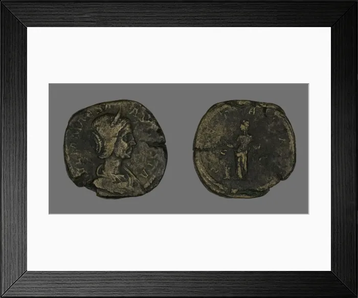 Framed Print : Sestertius (Coin) Portraying Julia Maesa, 223. Creator: Unknown
