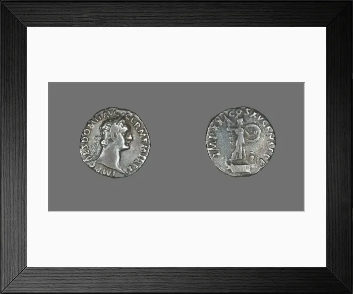 Framed Print : Denarius (Coin) Portraying Emperor Domitian, 91. Creator: Unknown Framed Print : Denarius (Coin) Portraying Emperor Domitian, 91. Creator: Unknown
