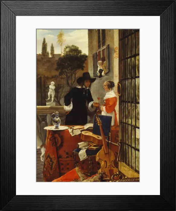 Framed Print : The Terrace, c. 1660. Creator: Unknown Framed Print : The Terrace, c. 1660. Creator: Unknown