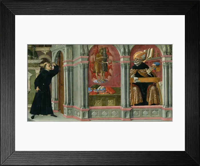 Framed Print : Saint Augustines Vision of Saints Jerome and John the Baptist, 1476 Framed Print : Saint Augustines Vision of Saints Jerome and John the Baptist, 1476