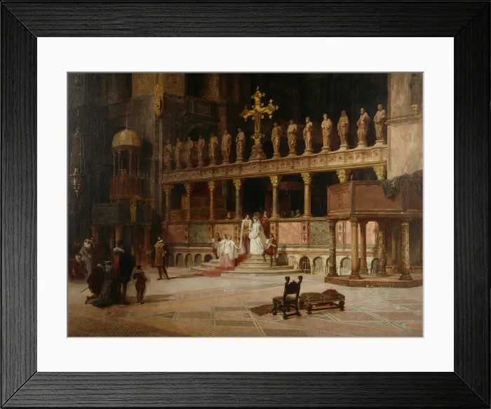 Framed Print : Interior of St. Mark s, Venice, 1869. Creator: David Dalhoff Neal Framed Print : Interior of St. Mark s, Venice, 1869. Creator: David Dalhoff Neal