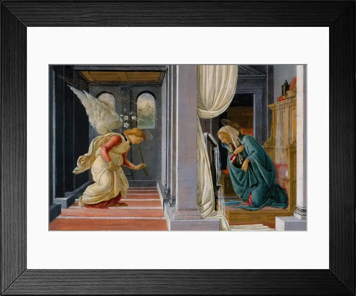 Framed Print : The Annunciation, ca. 1485-92. Creator: Sandro Botticelli Framed Print : The Annunciation, ca. 1485-92. Creator: Sandro Botticelli