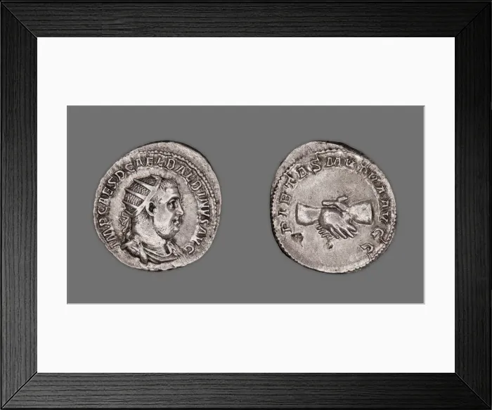 Framed Print : Antoninianus (Coin) Portraying Emperor Balbinus, 238 (April-June) Framed Print : Antoninianus (Coin) Portraying Emperor Balbinus, 238 (April-June)