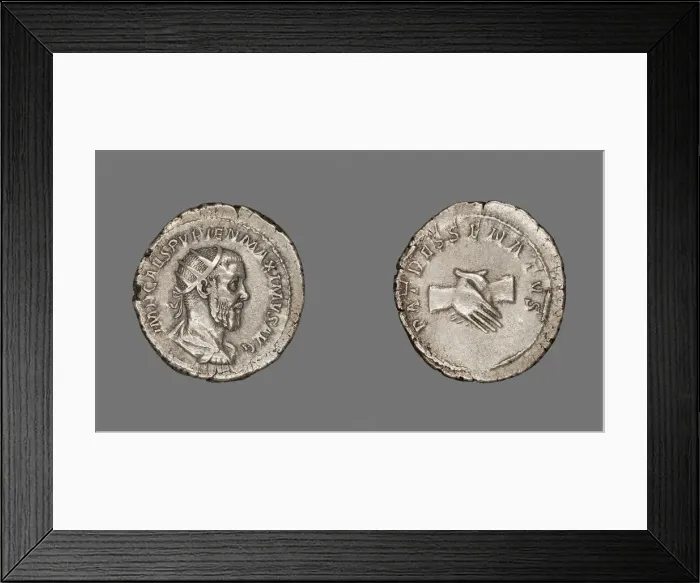 Framed Print : Antoninianus (Coin) Portraying Emperor Pupienus, 238 (April-June) Framed Print : Antoninianus (Coin) Portraying Emperor Pupienus, 238 (April-June)