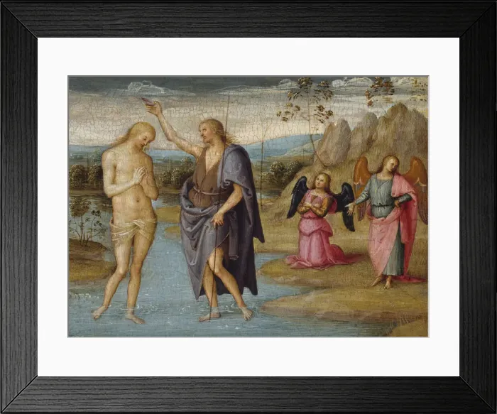 Framed Print : The Baptism of Christ, 1500 / 05. Creator: Perugino Framed Print : The Baptism of Christ, 1500 / 05. Creator: Perugino