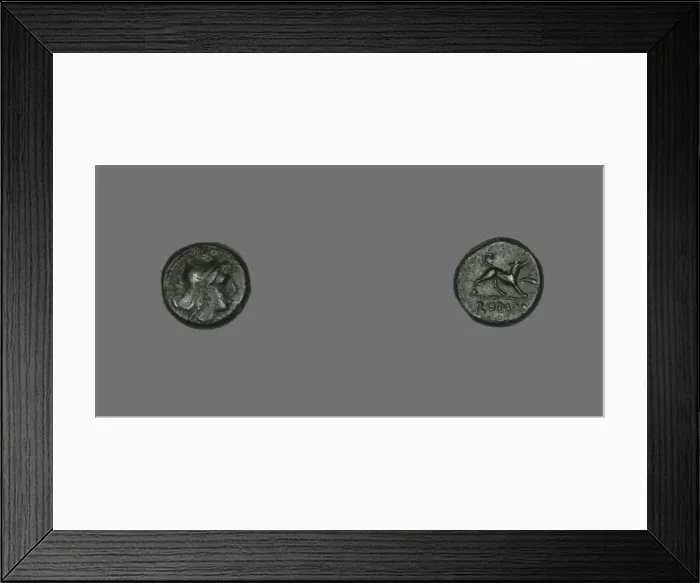 Framed Print : Half-Litra (Coin) Depicting the Goddess Roma, 234-231 BCE. Creator: Unknown Framed Print : Half-Litra (Coin) Depicting the Goddess Roma, 234-231 BCE. Creator: Unknown