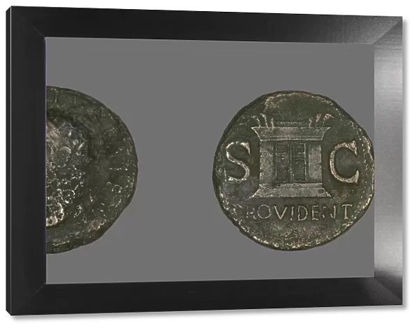 As (Coin) Portraying Emperor Augustus, 22-30. Creator: Unknown