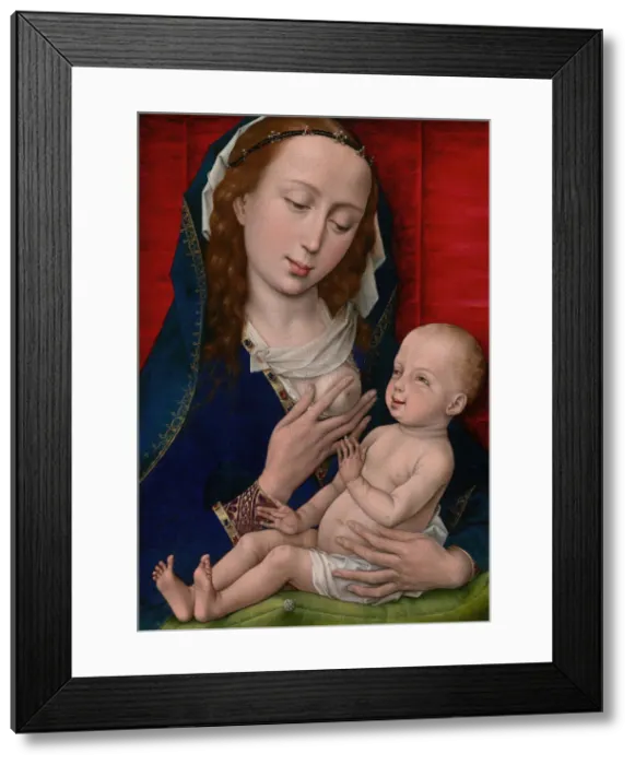 Framed Print : Virgin and Child, 1460 / 65. Creator: Workshop of Rogier van der Weyden Framed Print : Virgin and Child, 1460 / 65. Creator: Workshop of Rogier van der Weyden