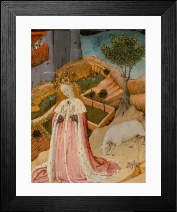 Framed Print : Saint George and the Dragon, 1434 / 35. Creator: Bernat Martorell Framed Print : Saint George and the Dragon, 1434 / 35. Creator: Bernat Martorell