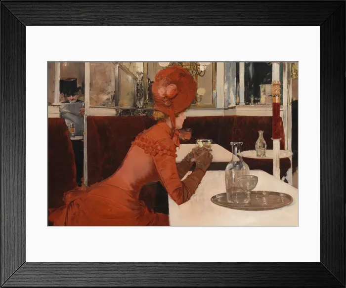 Framed Print : In the Cafe, 1882-84. Creator: Fernand Lungren Framed Print : In the Cafe, 1882-84. Creator: Fernand Lungren