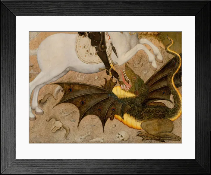 Framed Print : Saint George and the Dragon, 1434 / 35. Creator: Bernat Martorell Framed Print : Saint George and the Dragon, 1434 / 35. Creator: Bernat Martorell