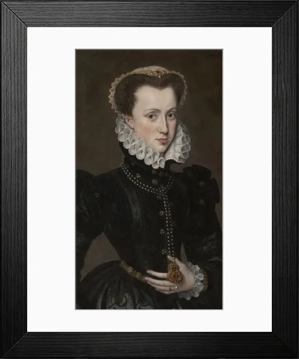 Framed Print : Portrait of a Court Lady, 1560 / 70. Creator: Unknown Framed Print : Portrait of a Court Lady, 1560 / 70. Creator: Unknown