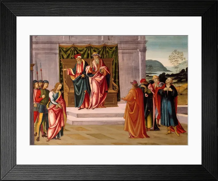 Framed Print : Susanna and the Elders in the Garden, and the Trial of Susanna before the Elders, c. 1500 Framed Print : Susanna and the Elders in the Garden, and the Trial of Susanna before the Elders, c. 1500