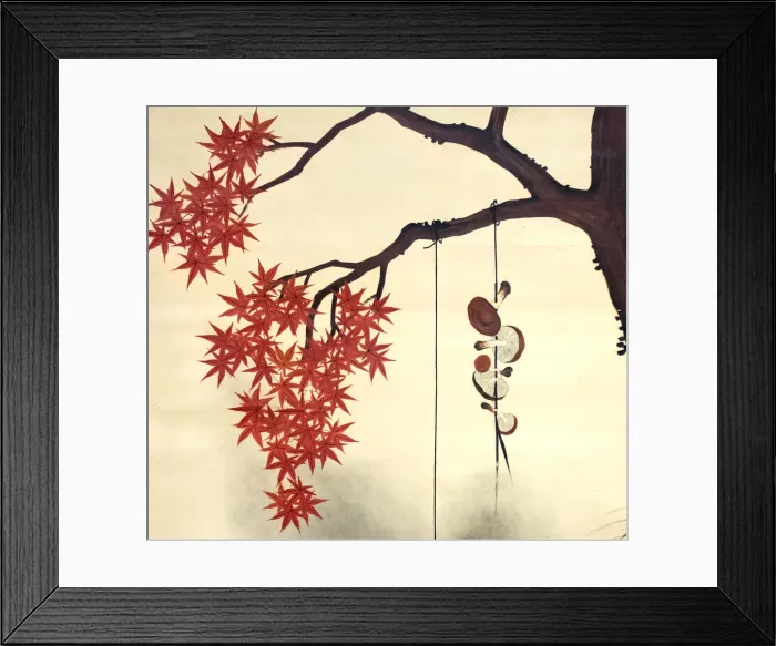 Framed Print : Autumn Maple, late 19th century. Creator: Shibata Zeshin Framed Print : Autumn Maple, late 19th century. Creator: Shibata Zeshin