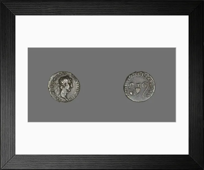 Framed Print : Denarius (Coin) Portraying Emperor Nerva, 97. Creator: Unknown Framed Print : Denarius (Coin) Portraying Emperor Nerva, 97. Creator: Unknown