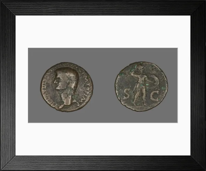 Framed Print : As (Coin) Portraying Emperor Claudius, 41-54. Creator: Unknown Framed Print : As (Coin) Portraying Emperor Claudius, 41-54. Creator: Unknown