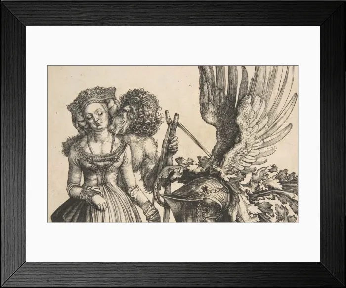 Framed Print : Coat of Arms with a Skull, 1503. Creator: Albrecht Durer Framed Print : Coat of Arms with a Skull, 1503. Creator: Albrecht Durer