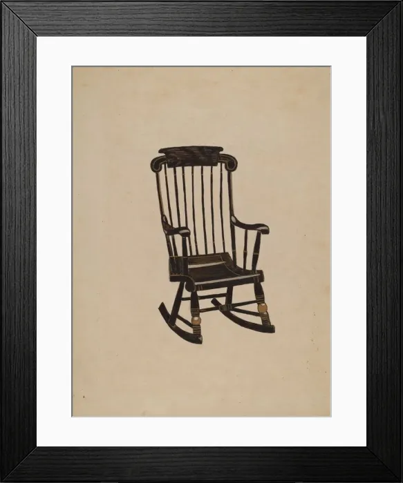 Framed Print : Boston Rocker, 1940. Creator: Genevieve Sherlock Framed Print : Boston Rocker, 1940. Creator: Genevieve Sherlock