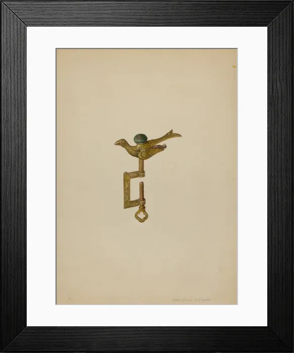 Framed Print : Hummingbird Holder, c. 1940. Creator: Christabel Scrymser Framed Print : Hummingbird Holder, c. 1940. Creator: Christabel Scrymser