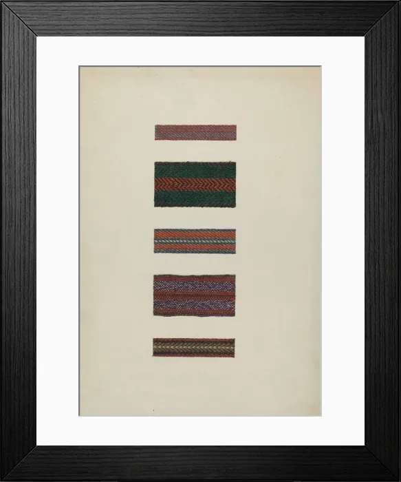 Framed Print : Shaker Rug Bindings, 1935 / 1942. Creator: Ingrid Selmer-Larsen Framed Print : Shaker Rug Bindings, 1935 / 1942. Creator: Ingrid Selmer-Larsen