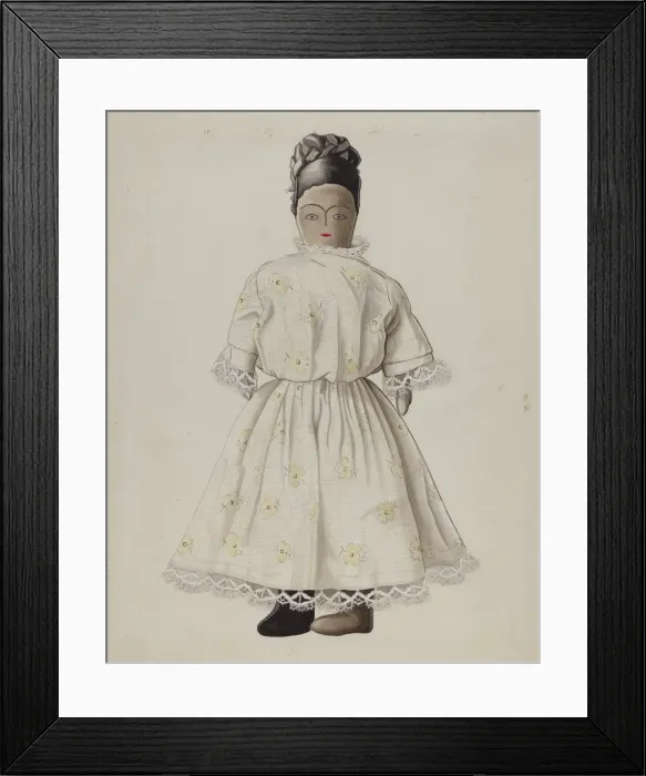 Framed Print : Doll, c. 1937. Creator: Bertha Semple Framed Print : Doll, c. 1937. Creator: Bertha Semple
