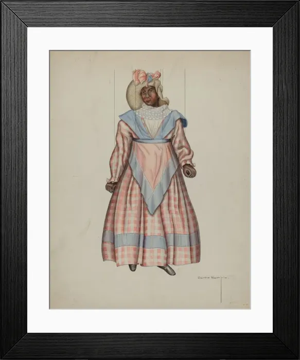Framed Print : Puppet - Liza, c. 1938. Creator: Bertha Semple Framed Print : Puppet - Liza, c. 1938. Creator: Bertha Semple