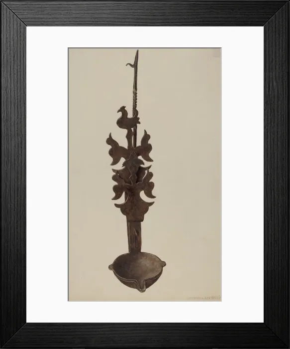 Framed Print : Lamp, 1935 / 1942. Creator: Christabel Scrymser Framed Print : Lamp, 1935 / 1942. Creator: Christabel Scrymser
