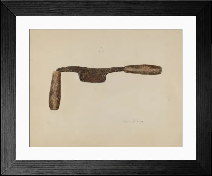 Framed Print : Drawknife, 1938. Creator: Clarence Secor Framed Print : Drawknife, 1938. Creator: Clarence Secor
