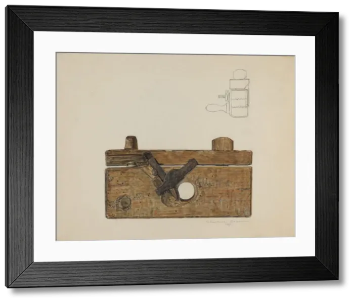 Framed Print : Thread Cutting Plane, 1937. Creator: Clarence Secor