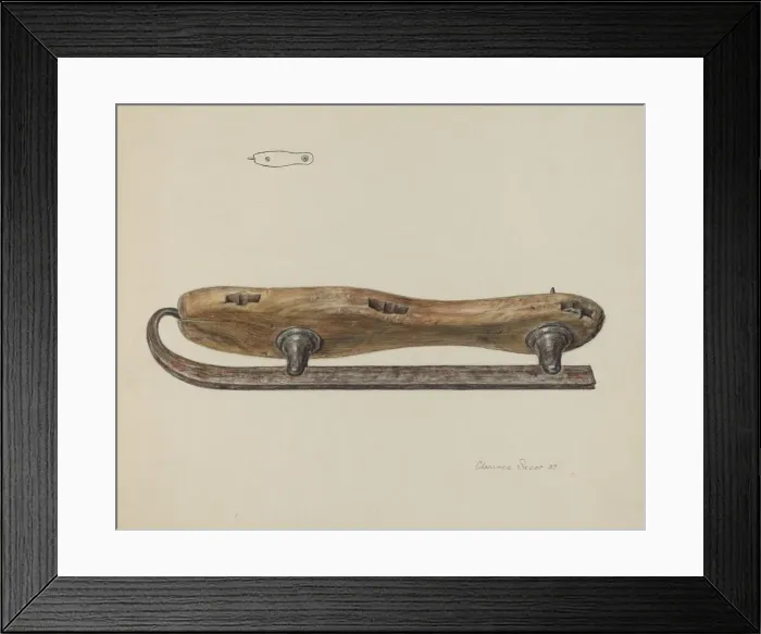 Framed Print : Ice Skate, 1937. Creator: Clarence Secor Framed Print : Ice Skate, 1937. Creator: Clarence Secor