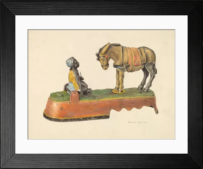 Framed Print : Toy Bank, c. 1938. Creator: Bertha Semple Framed Print : Toy Bank, c. 1938. Creator: Bertha Semple