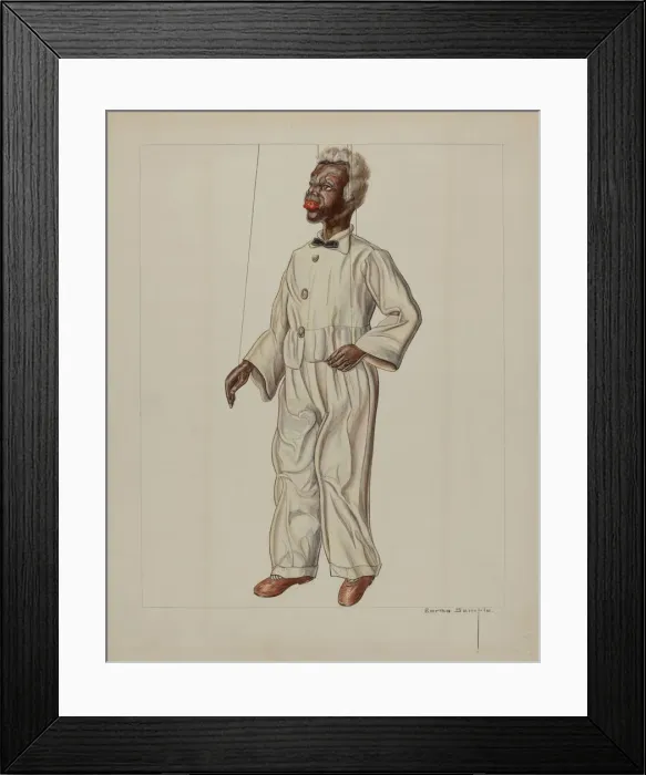 Framed Print : Puppet - Uncle Tom, c. 1937. Creator: Bertha Semple Framed Print : Puppet - Uncle Tom, c. 1937. Creator: Bertha Semple