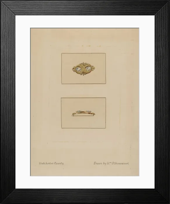 Framed Print : Brooch, c. 1936. Creator: William P. Shearwood Framed Print : Brooch, c. 1936. Creator: William P. Shearwood