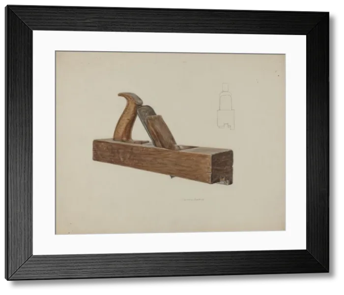 Framed Print : Rabbet Plane, 1938. Creator: Clarence Secor Framed Print : Rabbet Plane, 1938. Creator: Clarence Secor