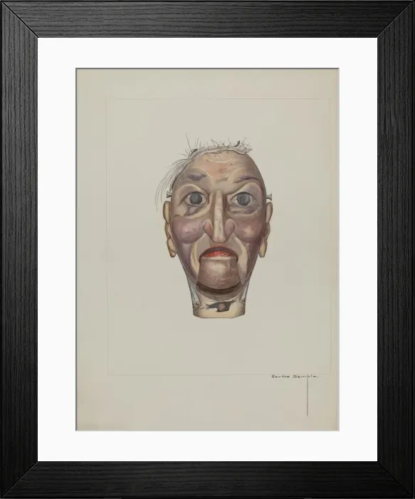 Framed Print : Wood Chopper Puppet, c. 1937. Creator: Bertha Semple Framed Print : Wood Chopper Puppet, c. 1937. Creator: Bertha Semple
