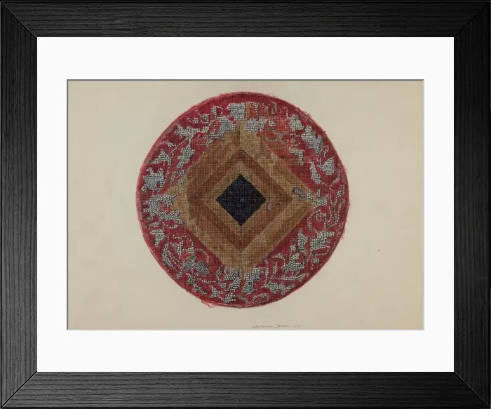 Framed Print : Needlework, 1937. Creator: Clarence Secor Framed Print : Needlework, 1937. Creator: Clarence Secor