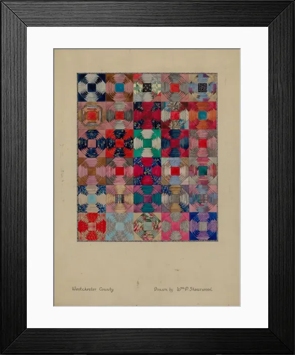 Framed Print : Quilt, c. 1936. Creator: William P. Shearwood Framed Print : Quilt, c. 1936. Creator: William P. Shearwood