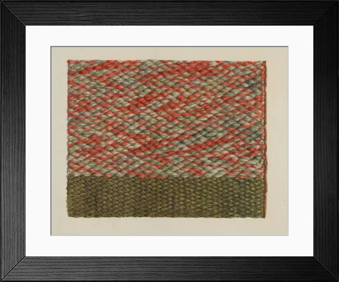 Framed Print : Woven Covering for Chair Back, 1935 / 1942. Creator: Ingrid Selmer-Larsen Framed Print : Woven Covering for Chair Back, 1935 / 1942. Creator: Ingrid Selmer-Larsen