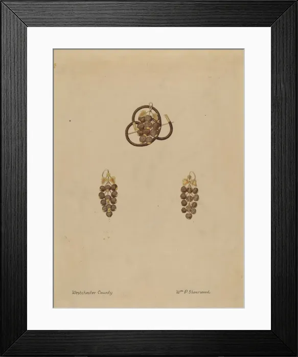 Framed Print : Hair Brooch and Earrings, 1935 / 1942. Creator: William P. Shearwood Framed Print : Hair Brooch and Earrings, 1935 / 1942. Creator: William P. Shearwood