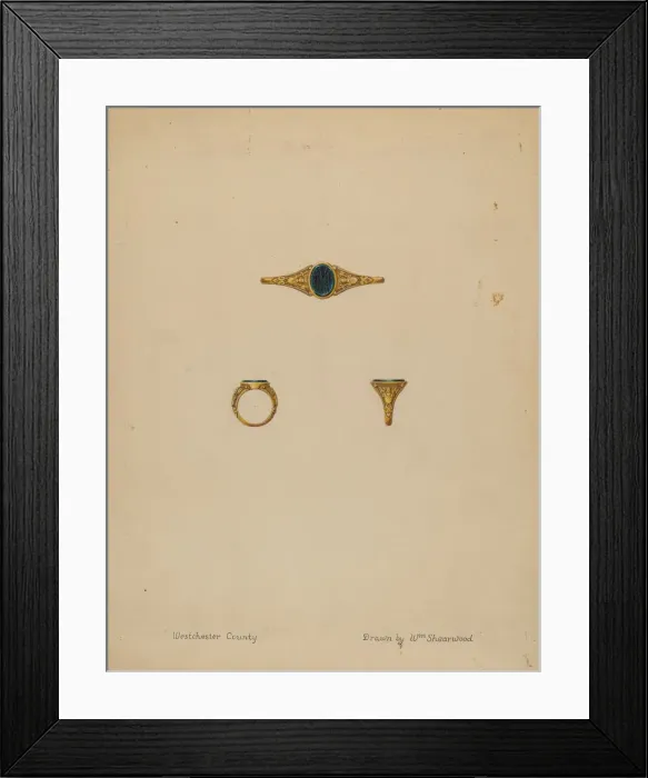 Framed Print : Seal Ring, c. 1936. Creator: William P. Shearwood Framed Print : Seal Ring, c. 1936. Creator: William P. Shearwood