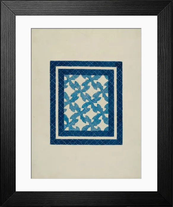Framed Print : Patchwork Quilt, 1935 / 1942. Creator: Genevieve Sherlock Framed Print : Patchwork Quilt, 1935 / 1942. Creator: Genevieve Sherlock