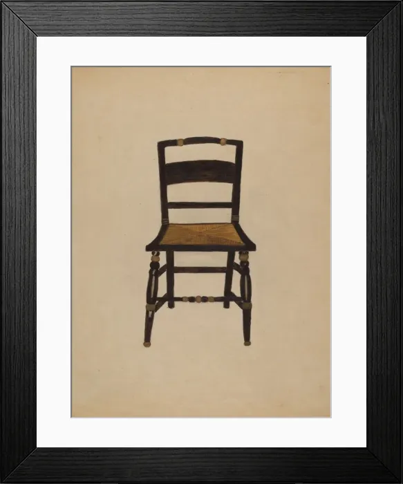 Framed Print : Hitchcock Chair, 1935 / 1942. Creator: Genevieve Sherlock Framed Print : Hitchcock Chair, 1935 / 1942. Creator: Genevieve Sherlock