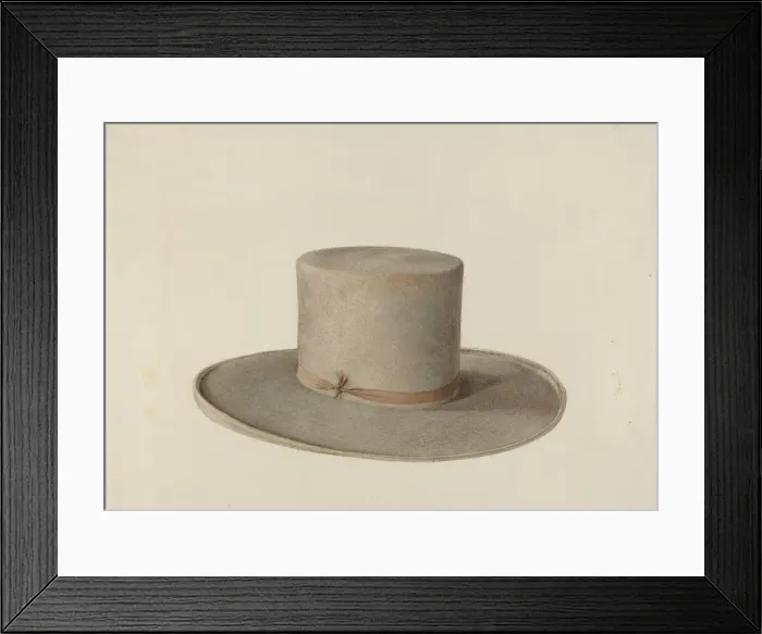 Framed Print : Shaker Mans Hat, c. 1936. Creator: Ingrid Selmer-Larsen Framed Print : Shaker Mans Hat, c. 1936. Creator: Ingrid Selmer-Larsen