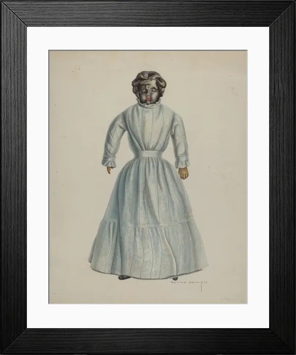 Framed Print : Negro Woman Doll, c. 1938. Creator: Bertha Semple Framed Print : Negro Woman Doll, c. 1938. Creator: Bertha Semple