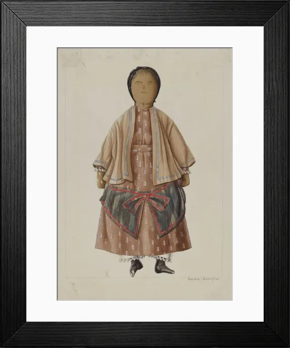 Framed Print : Rag Doll Susie, c. 1937. Creator: Bertha Semple Framed Print : Rag Doll Susie, c. 1937. Creator: Bertha Semple