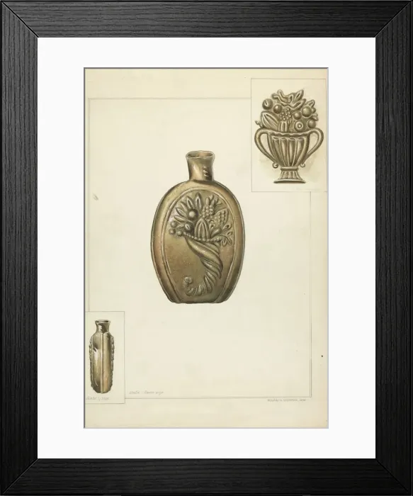 Framed Print : Flask, 1936. Creator: Howard H. Sherman