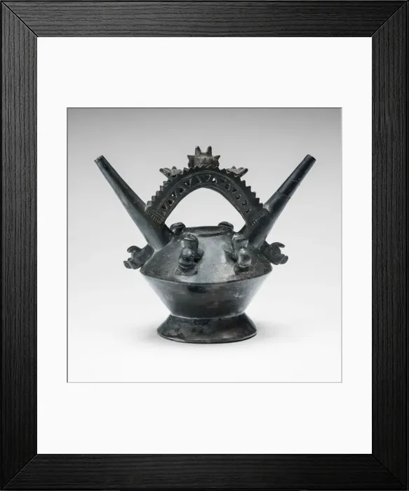 Framed Print : Vessel with Double-Horned Spouts, A. D. 1000 / 1470. Creator: Unknown Framed Print : Vessel with Double-Horned Spouts, A. D. 1000 / 1470. Creator: Unknown