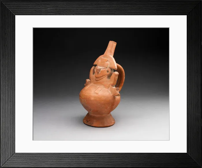 Framed Print : Single Spout Vessel with Molded Abstract Figure, A. D. 1000 / 1476. Creator: Unknown Framed Print : Single Spout Vessel with Molded Abstract Figure, A. D. 1000 / 1476. Creator: Unknown