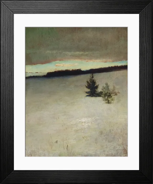 Framed Print : Snow Field, Morning, Roxbury, 1864. Creator: John La Farge Framed Print : Snow Field, Morning, Roxbury, 1864. Creator: John La Farge